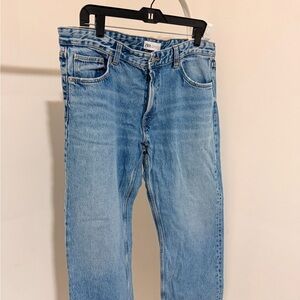 Zara Sky Blue Straight Jeans